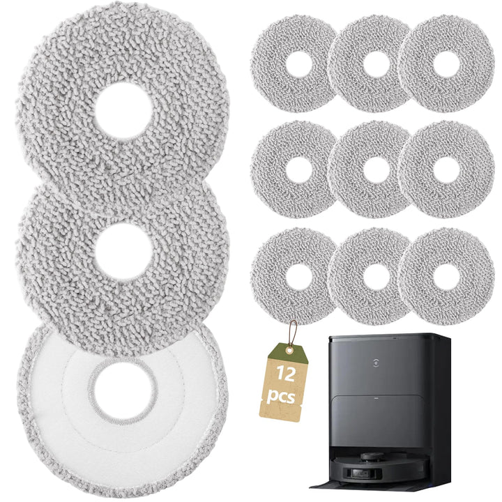 12 Stück Wischpads für Ecovacs Deebot T50 Pro Omni/T50 Omni/T50 Max | Mikrofaser Nasses Zubehör Wisc