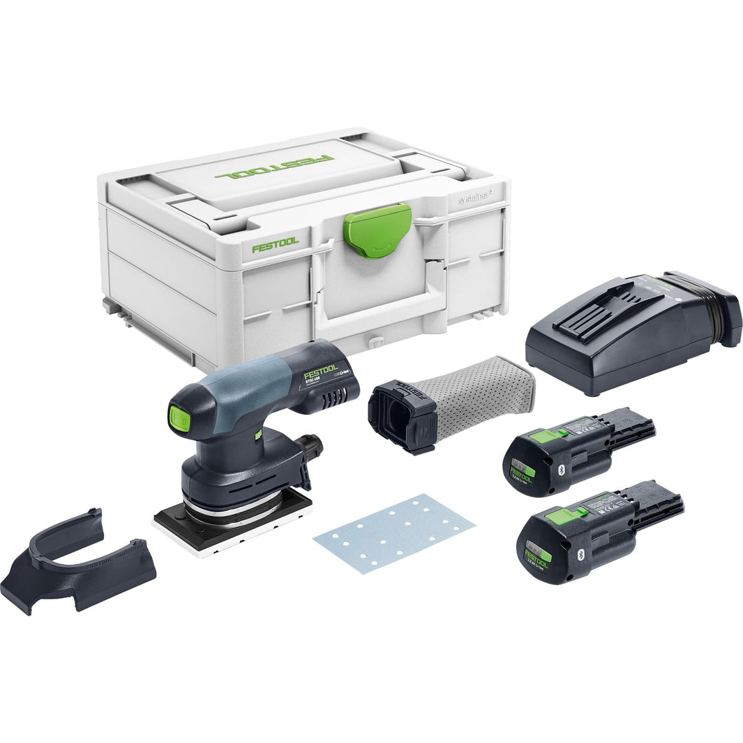 Festool Akku-Rutscher RTSC 400 3,0 I-Plus (mit Akkupacks BP 18 Li 3,0, Schnellladegerät, Schleifschu