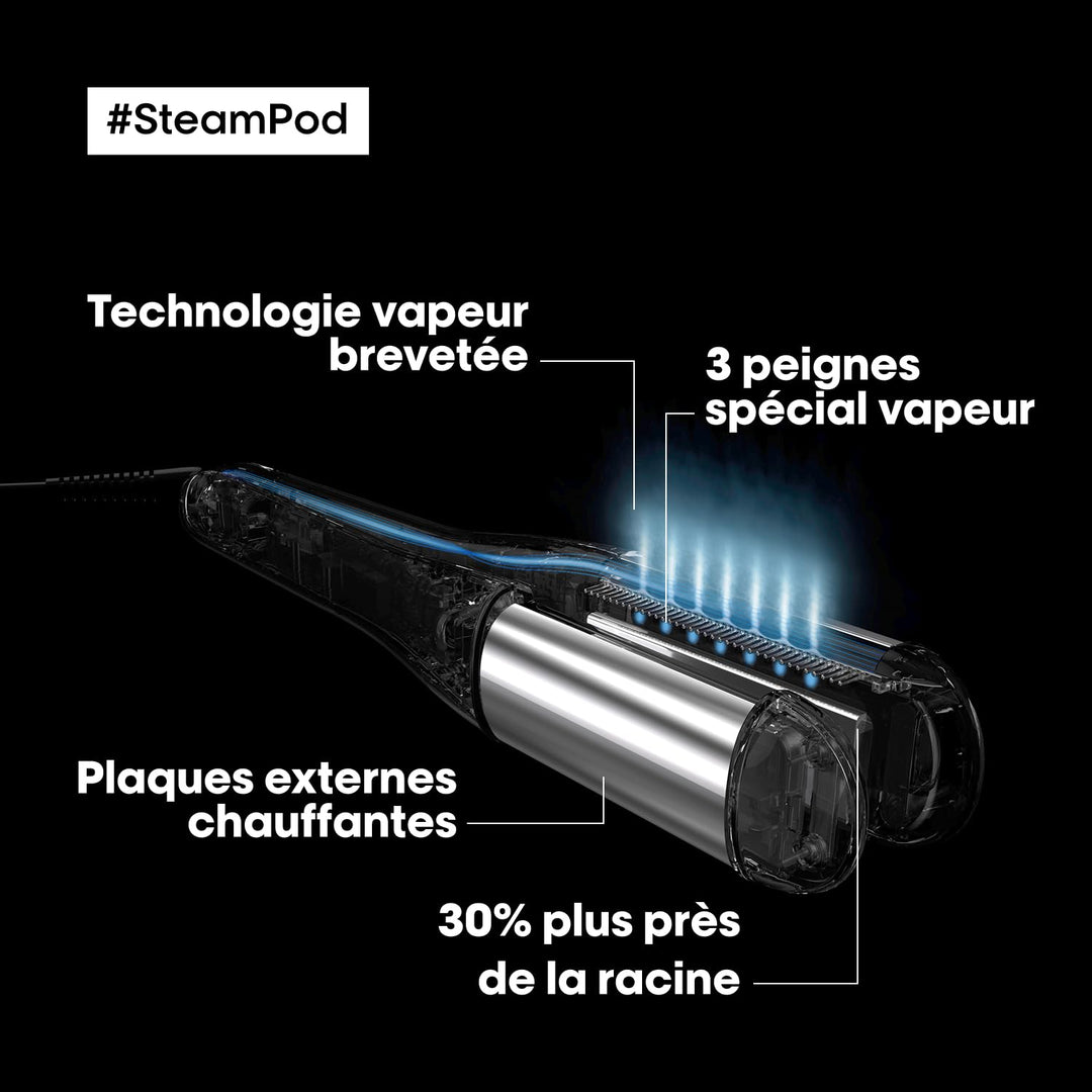 STEAMPOD 4 – Glätteisen mit Dampf-Lockenstab – 95% weniger Schäden – 3 x + schnelles Styling – 3 Tem