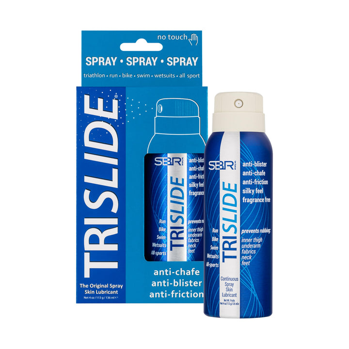 TRISLIDE - Anti Chafing Spray, Anti Friction Körperscheuerschutz für Triathlon, Anti Reiben Obersche