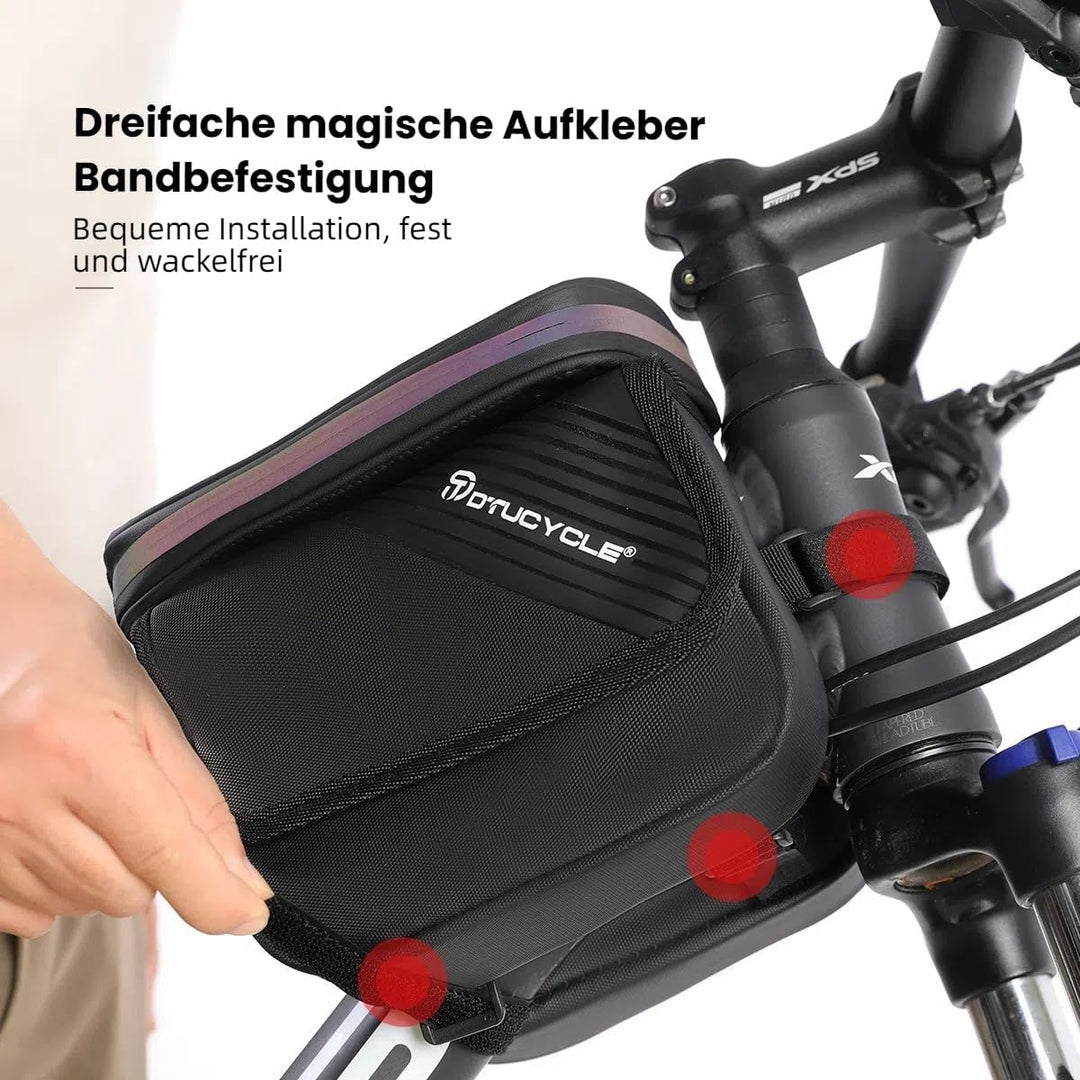 wasserdichte Fahrrad-Lenker-Tasche, 2,5 Liter, geeignet für Smartphones bis zu Einer Grösse von 6,8