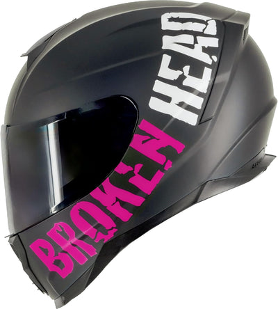 Broken Head BeProud Sport Pink-Schwarz-Matt Special Edition - Motorradhelm + Gratis Schwarzem Visier