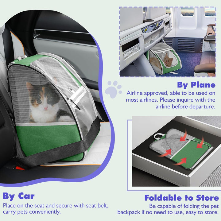 Pawaboo katzenrucksack, hunderucksack für Katzen Hunde Welpen mit Fenster, Haustier Rucksack cat Bac