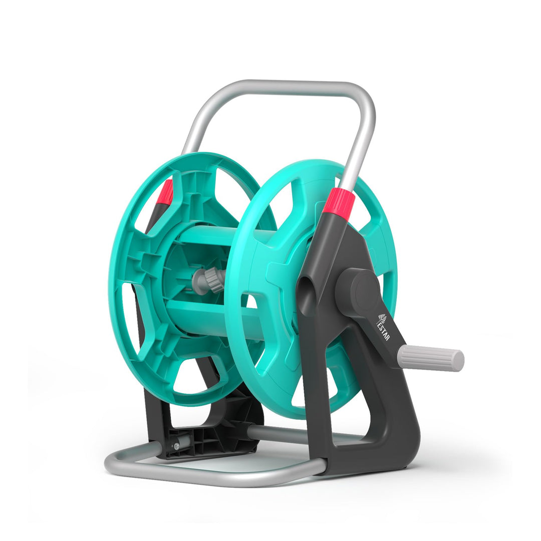 Schlauchtrommel, Wasserschlauchtrommel für 21-25m 1/2" Gartenschlauch, Schlauchhalter mit Schlauchan