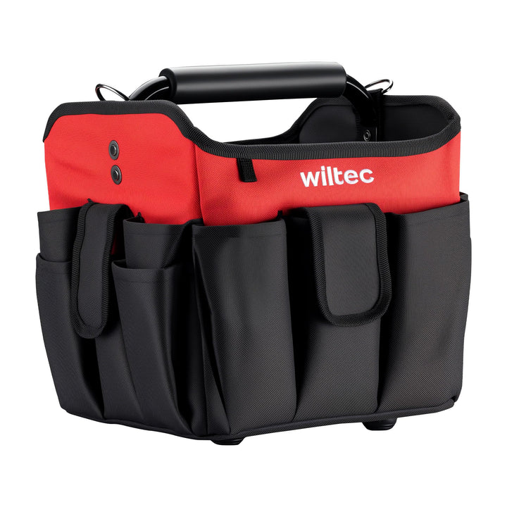 Wiltec faltbare Werkzeugtasche 25 x 23 x 28 cm bis 25 kg, Werkzeug Tasche 23 Fächer, Arbeitstasche m