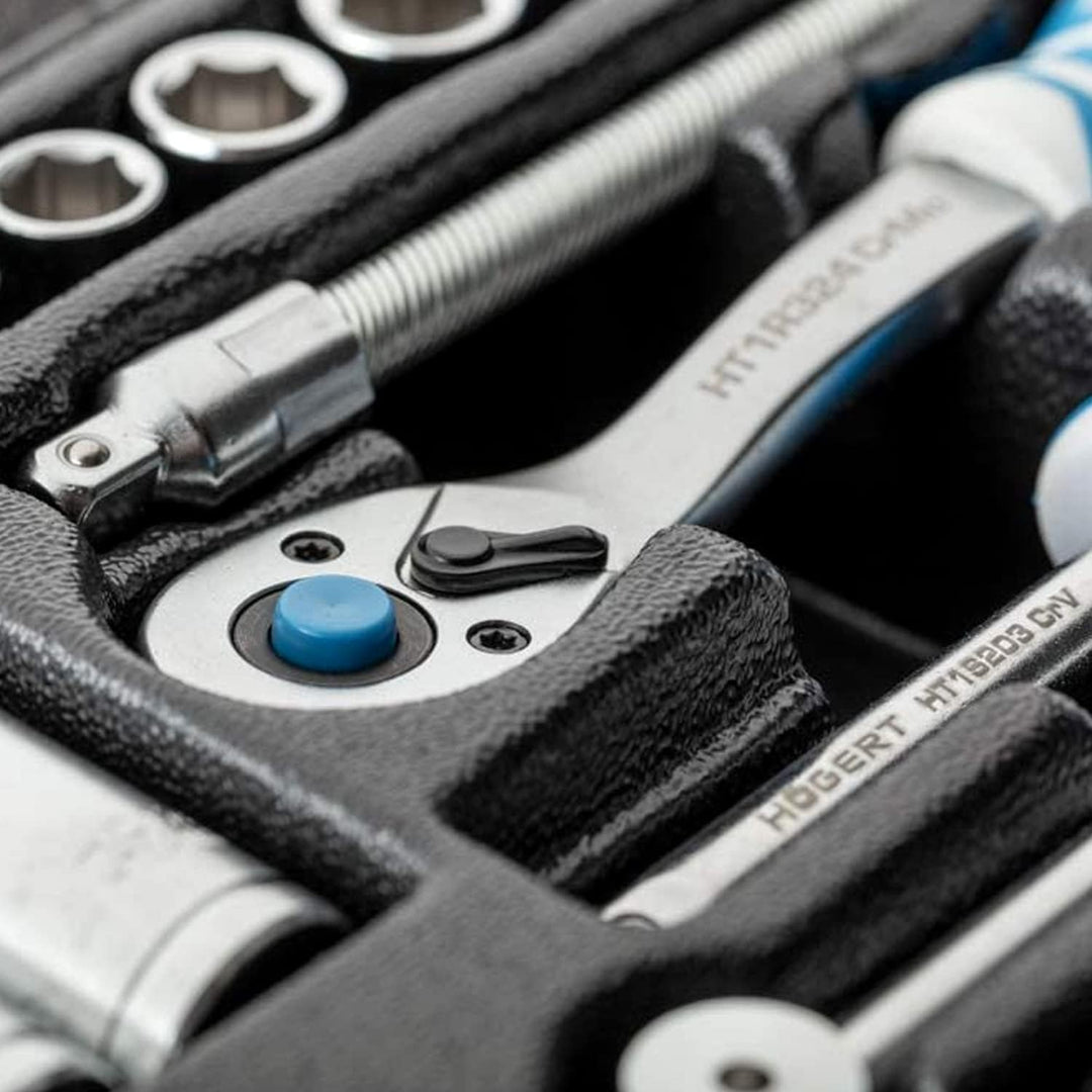 Högert Werkzeugset Werkzeugkoffer – Werkzeugsatz Werkzeug Tools Steckschlüsselsatz Schraubendreher R