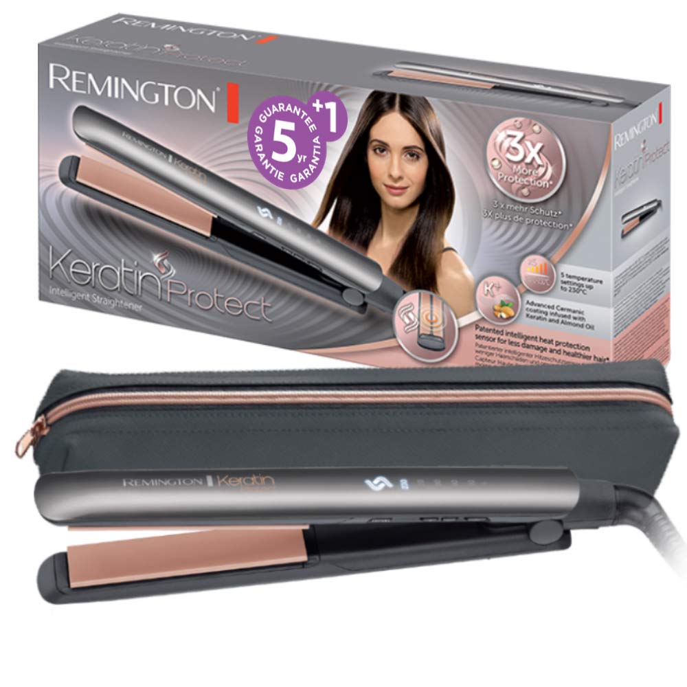 Remington Glätteisen Keratin Protect (patentierter Hitzeschutzsensor für 3x mehr Schutz vor Haarschä