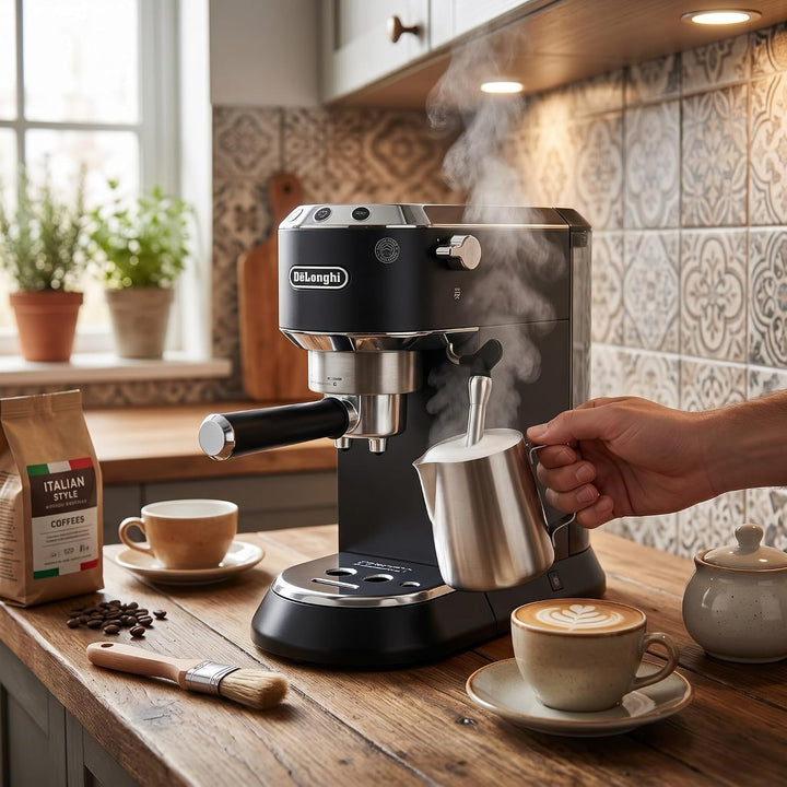 Eujgoov Edelstahl Kaffee Maschine Dampf Ausschütten Düse Dampfstab Spitze Ersatz für EC685