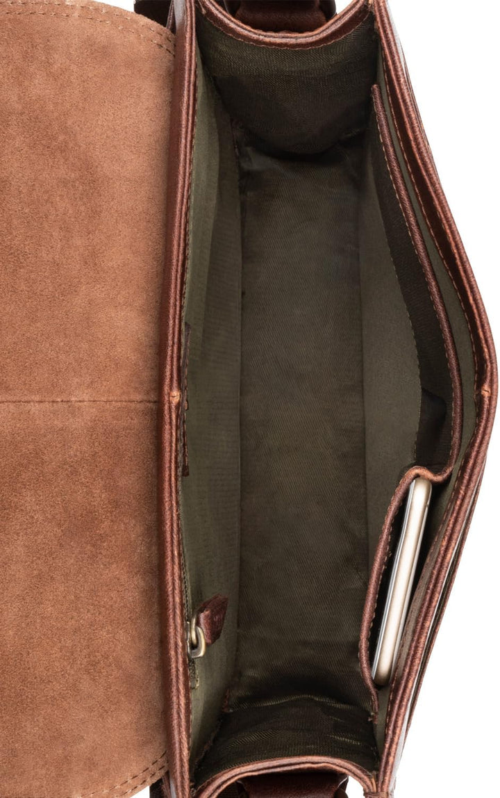 LEABAGS Unisex London Umhängetasche L Burgundy, L Burgundy