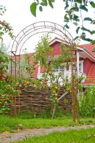KUHEIGA Rosenbogen aus Metall 12mm Massiveisen! B: 140cm Rost - Rankbogen sehr stabil
