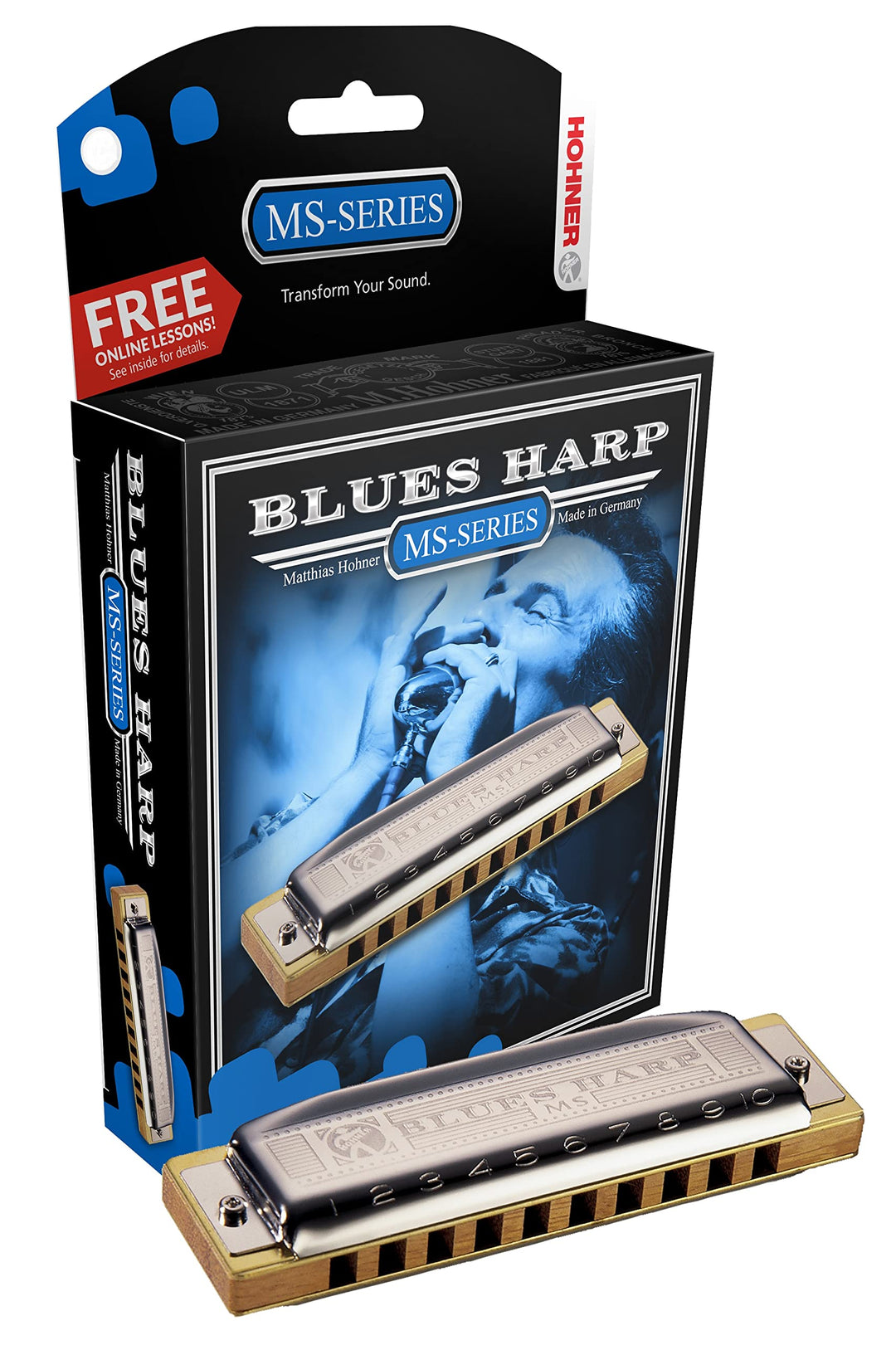 Hohner Inc. Mundharmonika 532BX-A Blues Harp Bb Bb Single Bb, Single Bb