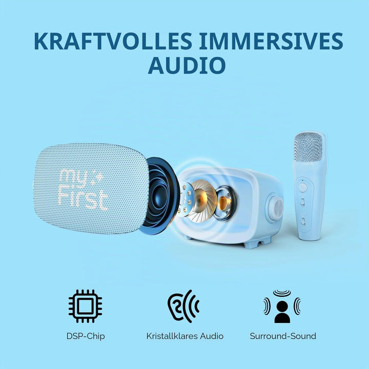 myFirst Voice 2 Karaoke für Kinder – Tragbare kabellose Karaoke-Maschine mit Bluetooth, Echo-Verstär