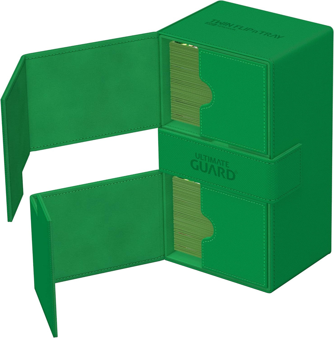 Ultimate Guard Twin Flip`n`Tray 200+ XenoSkin Monocolor Grün, Grün