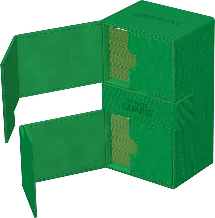 Ultimate Guard Twin Flip`n`Tray 200+ XenoSkin Monocolor Grün, Grün