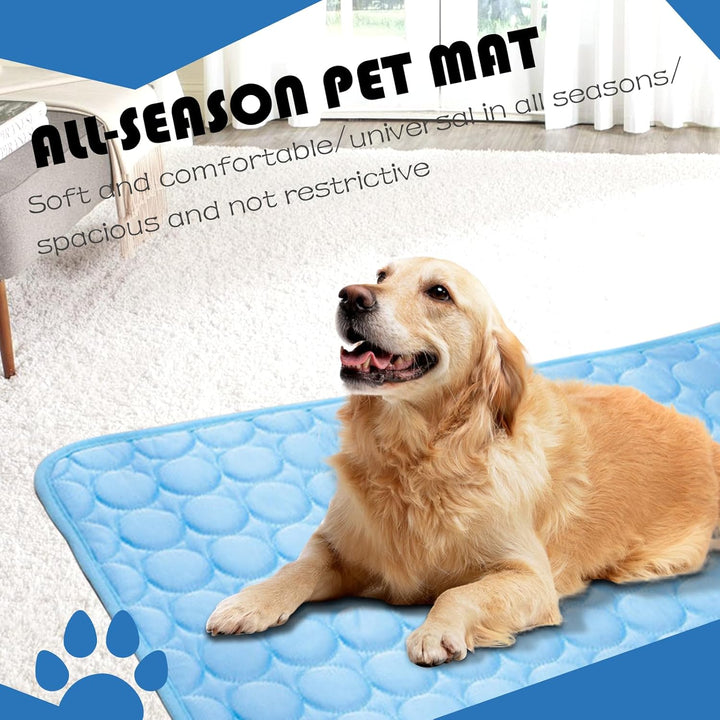 Kühlmatte Hunde 100 * 70cm Pet Cooling Mat Selbstkühlende Kühldecke Hund für Katzen und Hunde Selbst