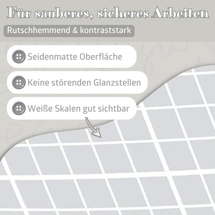 Semplix Schneidematte A1 90x60 cm, selbstheilend, Patchwork &amp; Hobby (hellgrau-grau), Hellgrau-grau