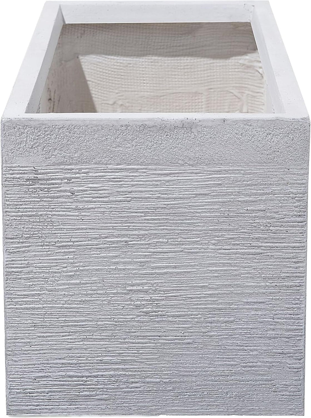 Praktischer Blumentopf 60 x 29 x 30 cm Steingemisch weiss Myra