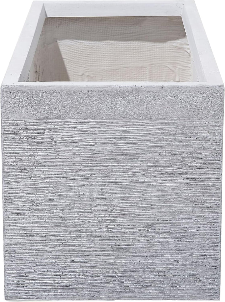 Praktischer Blumentopf 60 x 29 x 30 cm Steingemisch weiss Myra