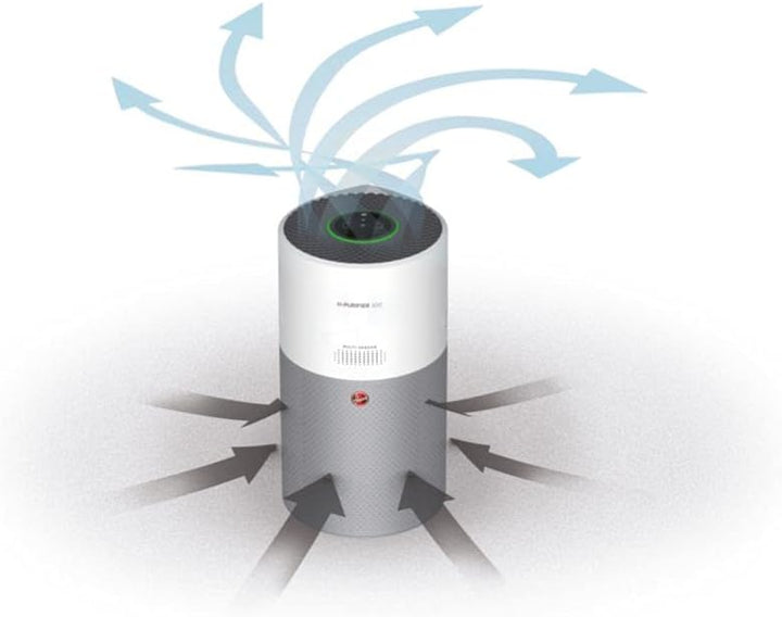 Hoover H-PURIFIER 300 Luftreiniger, 3-fach Filter inkl. HEPA 13, entfernt bis zu 99,97% der Allergen