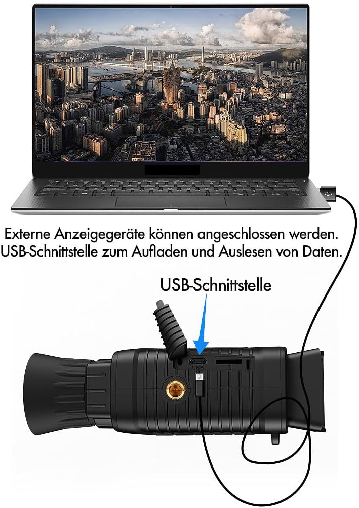 Zavarius Infrarotkamera: Monokulares Infrarot-Nachtsichtgerät, Sicht bis 300 m, Full-HD-Kamera (Wild