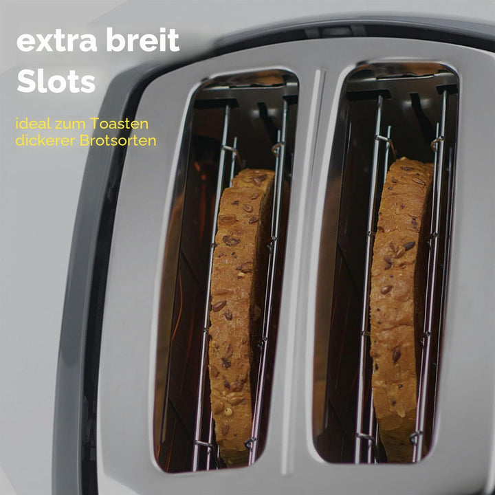 Russell Hobbs 26063 Waben-Toaster mit 2 Scheiben (extra breite Schlitze, hohe Hebefunktion, 6 Bräunu