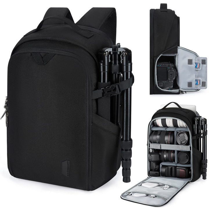 BAGSMART Kamerarucksack, DSLR SLR kameratasche Passend für 15,6-zoll Laptops, Wasserfeste Fotorucksa