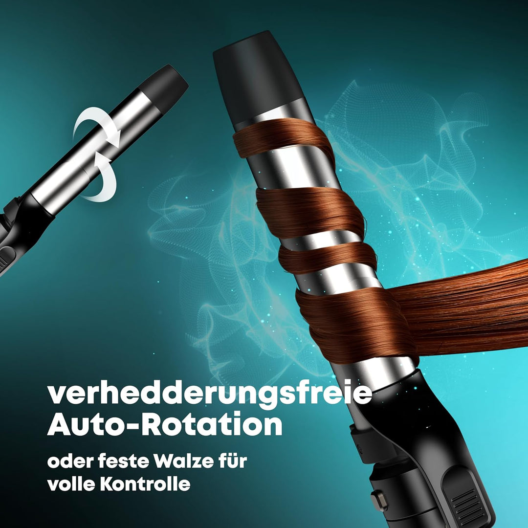 REVAMP Multi Style Revolve 3-in-1 – Automatisch rotierender Lockenstab mit 38 mm Lockenbürste, 32 mm