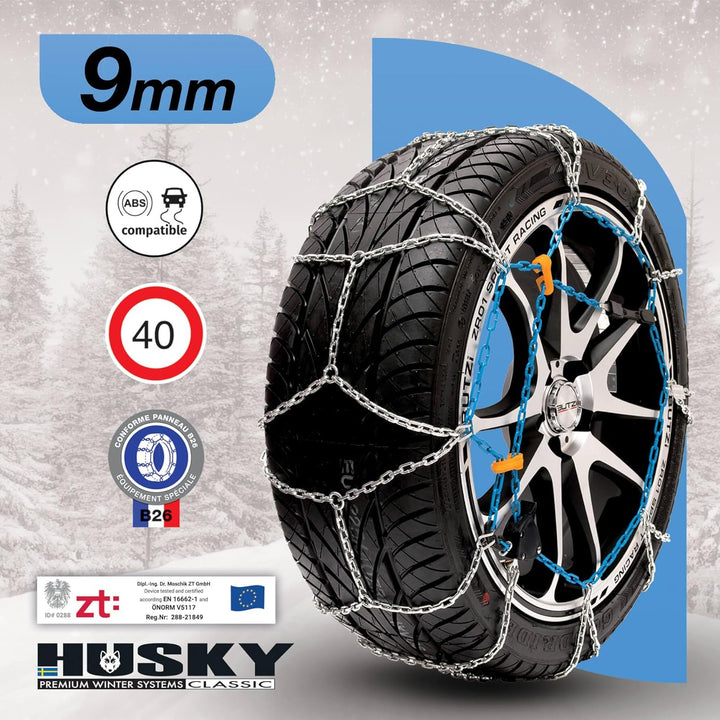Sumex Schneeketten BUTZI 9mm. O-Norm. KN90, 1 Paar BZCH090, BZCH090