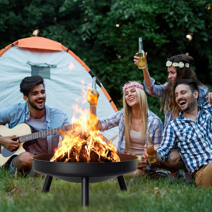 Jopassy Feuerschale Ø 82.5cm Feuerschalen für den Garten, Feuerschalen mit 2 Griffen und 3 Abnehmbar