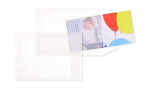 Transparent-Versandtaschen | Premium | 162 x 229 mm (DIN C5) Weiss (100 Stück) mit Abziehstreifen |