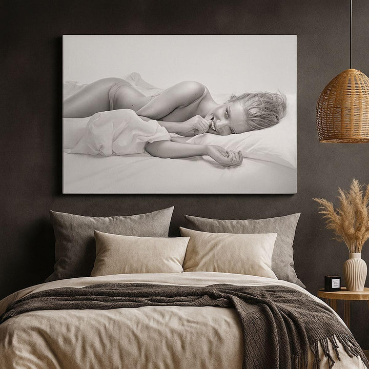 Bilder auf Leinwand Weiblich mode modell posieren Leinwandbild 70x50cm Wandbilder Dekoration Wohnzim
