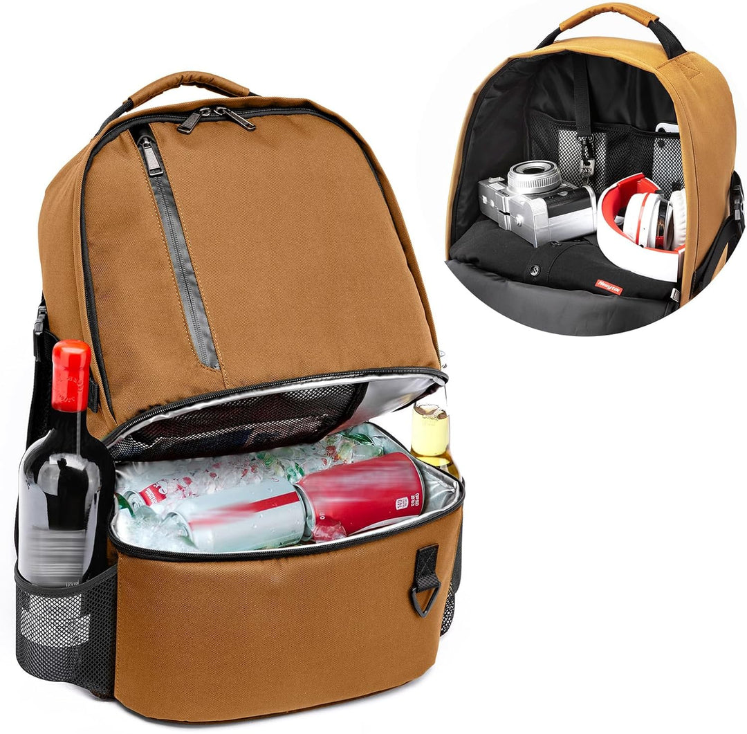 Kühlrucksack 28L Isolierter Kühltasche Picknickrucksack Doppelte Schicht Klein Thermo Rucksack für C