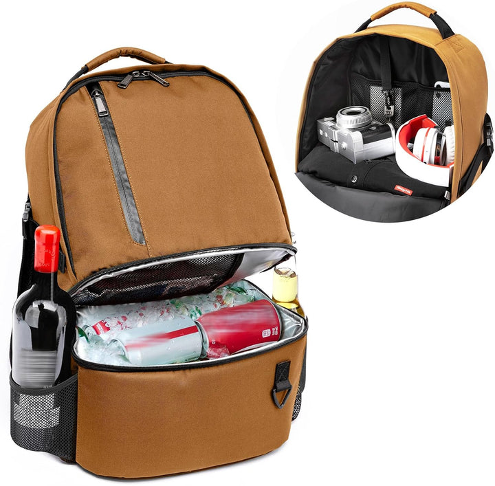 Kühlrucksack 28L Isolierter Kühltasche Picknickrucksack Doppelte Schicht Klein Thermo Rucksack für C