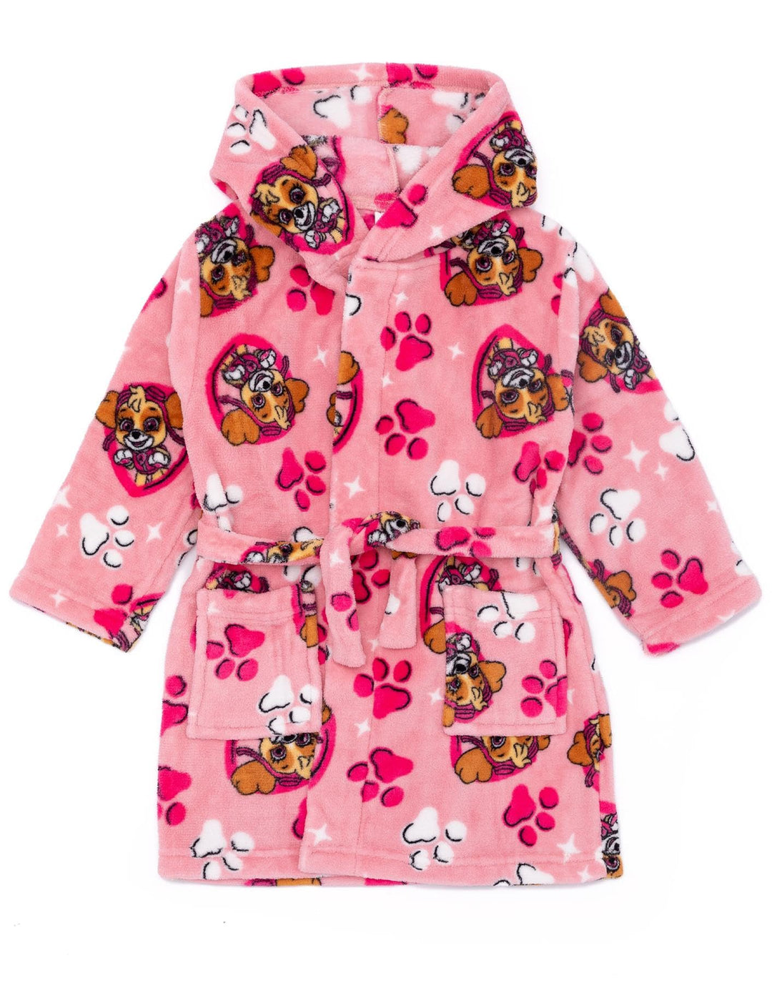 PAW PATROL Mädchen Rosa Kapuzenbademantel | Betrete das Abenteuer Mädchen Bademantel | Kuschle dich