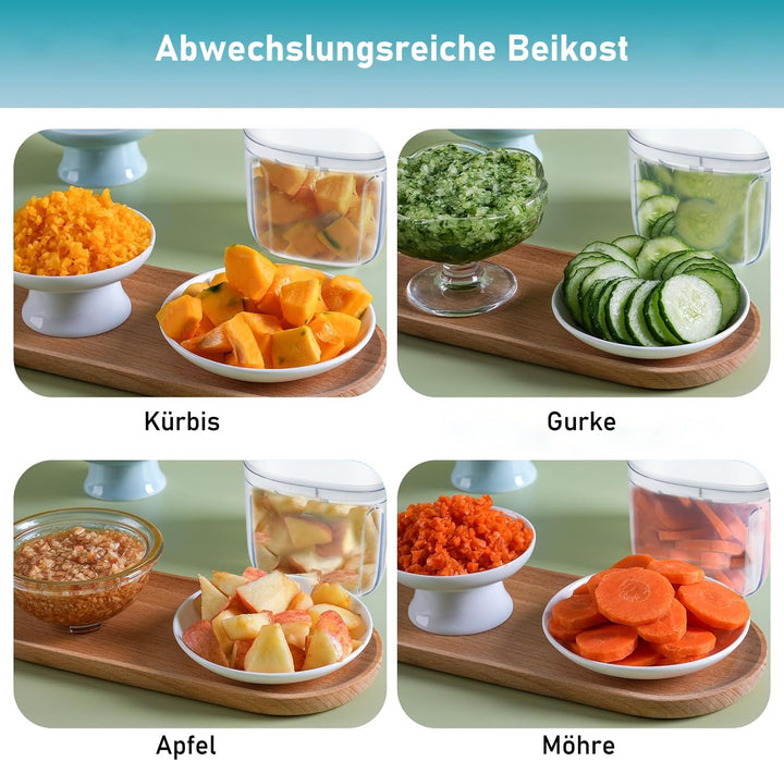 Elektrisch Zerkleinerer Küche Akku wiederaufladbar, 250ML Mini Knoblauchhacker Gemüsezerkleinerer El