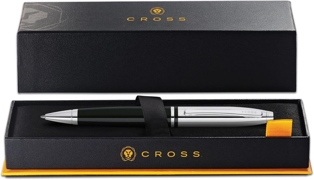 Cross Calais Kugelschreiber (Drehmechanik, Strichstärke M, Schreibfarbe: schwarz, inkl. Geschenkbox)