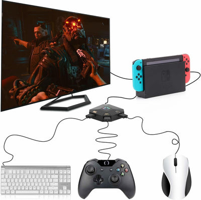 INF Adapter Maus Tastatur Konverter für Nintendo Switch/PS3/PS4/Xbox One/Xbox 360, Gaming Tastatur M