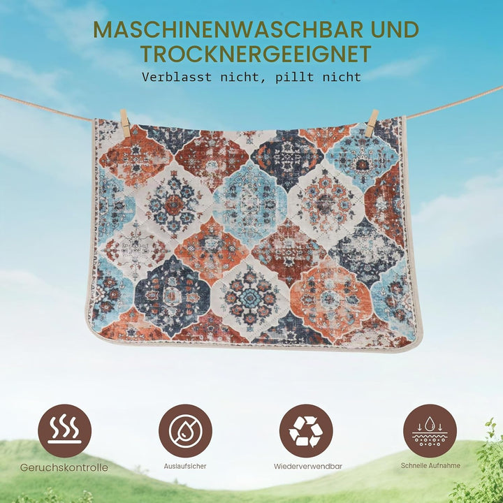IEUUMLER 2 Stück Welpenunterlagen Waschbar für Hunde, Wiederverwendbar und Schnell Absorbierend PIPI