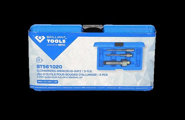 BRILLIANT TOOLS BT561020 Glühkerzen-Werkzeug-Satz, 3-tlg [Powered by KS TOOLS]