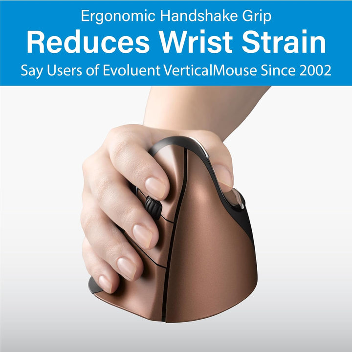 Evoluent Vertical Mouse 4 Small Wireless, VM4SW, Schwarz Single