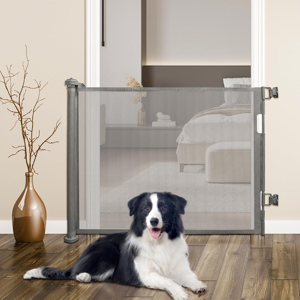 homewell 180cm Treppenschutzgitter Ausziehbare für Babys, Türschutzgitter, Türschutz für Treppen/Tür