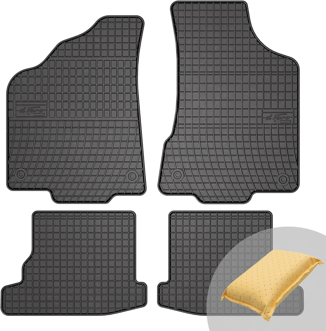FROGUM EL Toro Gummimatten Ganzjähriges-Set von Autofussmatte Auto Fussmatten für Volkswagen Polo II