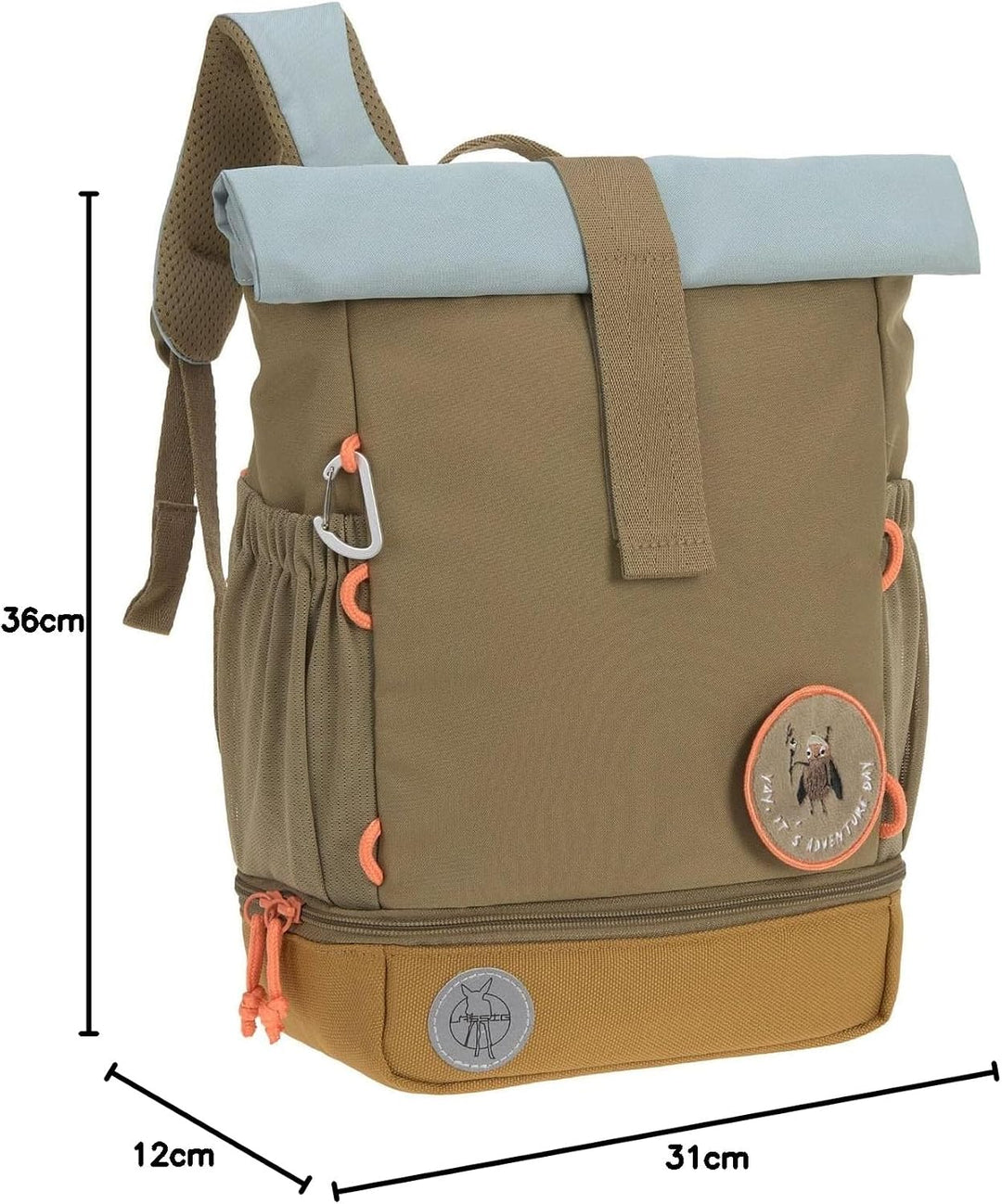 LÄSSIG Kindergartenrucksack Kinderrucksack Rolltop mit Brustgurt wasserabweisend, 11 Liter/Mini Roll