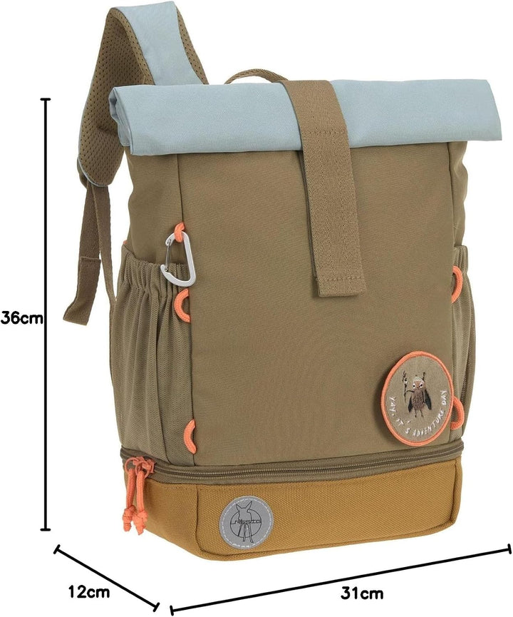 LÄSSIG Kindergartenrucksack Kinderrucksack Rolltop mit Brustgurt wasserabweisend, 11 Liter/Mini Roll