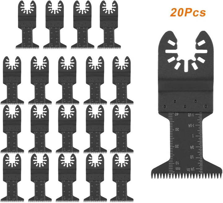Oszillierende Sägeblätter, 20 Stück 44 mm hochkohlenstoffhaltiger Stahl Oszillierende Multi-Tool-Säg