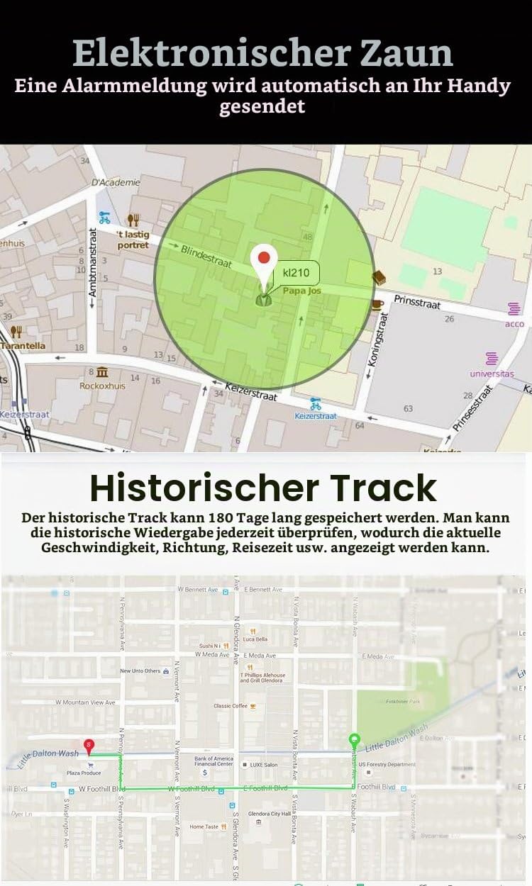 TKMARS GPS Tracker Mini GPS Tracker Klein für Auto, Fahrrad, Kind, Rucksäcke, Usw.Kein Abonnement mi