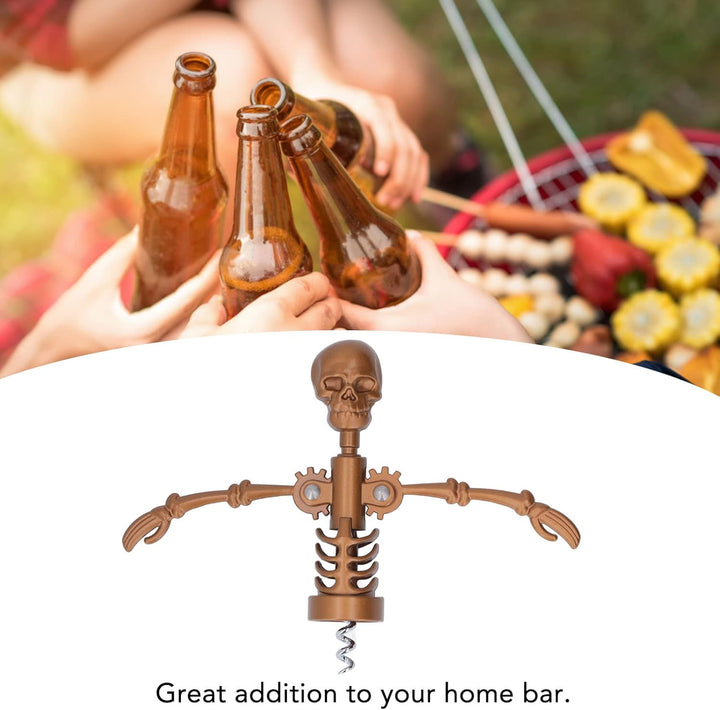Weinflaschenöffner mit Totenkopf-Korkenzieher, Halloween-Themen-Weinöffner für Geburtstage, Abschlus