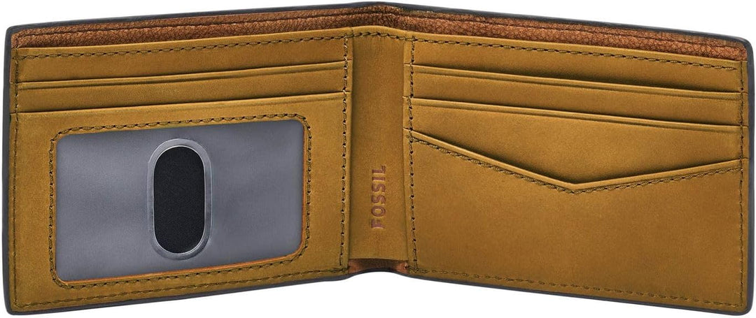 Fossil Herren Geldbörse Steven Leder Vordertasche 11,43 cm L x 1,27 cm B x 7,62 cm H Beige, Beige