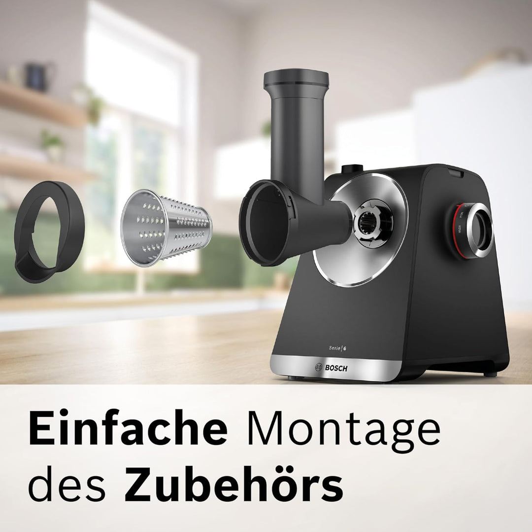 Bosch Zubehör Trommelraspel für Fleischwolf Serie 4 und Serie 6, 2 Siebe für feine (Saft) oder gröbe
