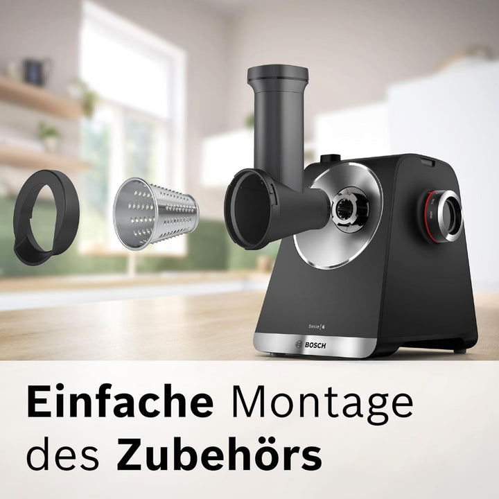 Bosch Zubehör Trommelraspel für Fleischwolf Serie 4 und Serie 6, 2 Siebe für feine (Saft) oder gröbe